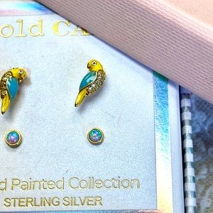Parakeet earring set